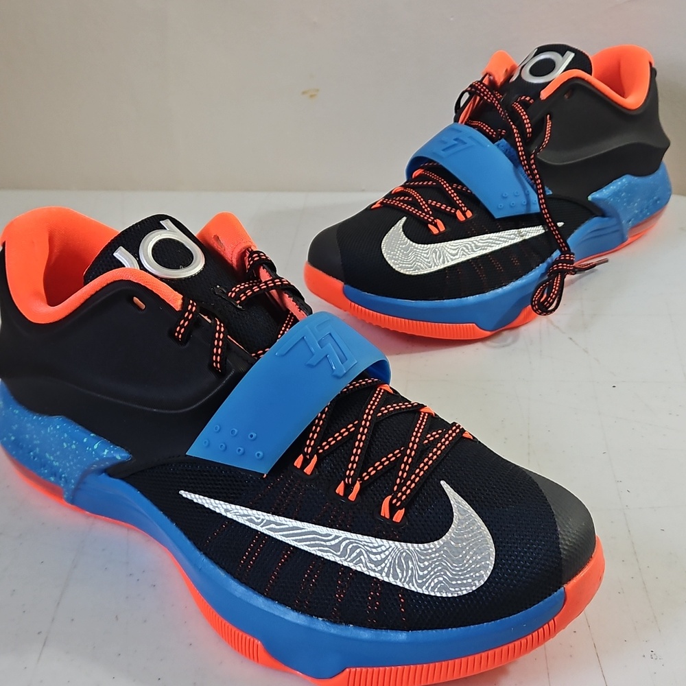 Nike KD VII OKC Away Blue Orange Men's 10 Orginal Box!!!